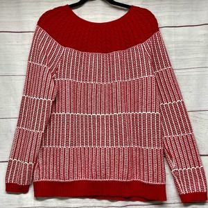 Talbots Factory Red Heavy Cable Knit Sweater Size L